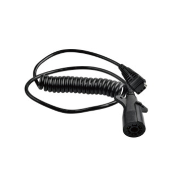 Black 7Pole PU Spiral Coil With Two Plastic Plug,Cable Length 1m,2m,3m.....JH065-A 