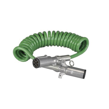 Green Spiral Coil with two metal plugs 24V, pin screw type; cable length 1 m 2m 3m......JH091-A 