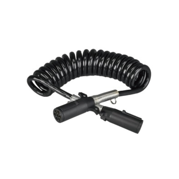 Black Spiral Coil with two plastic  plugs 24V, pin screw type; cable length 1m 2m 3m......JH092-C 